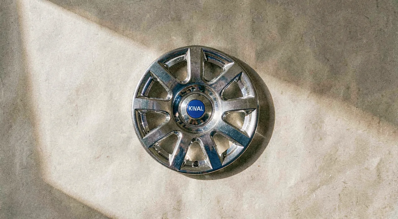 A single car key on a plain leather keyring, shot from above